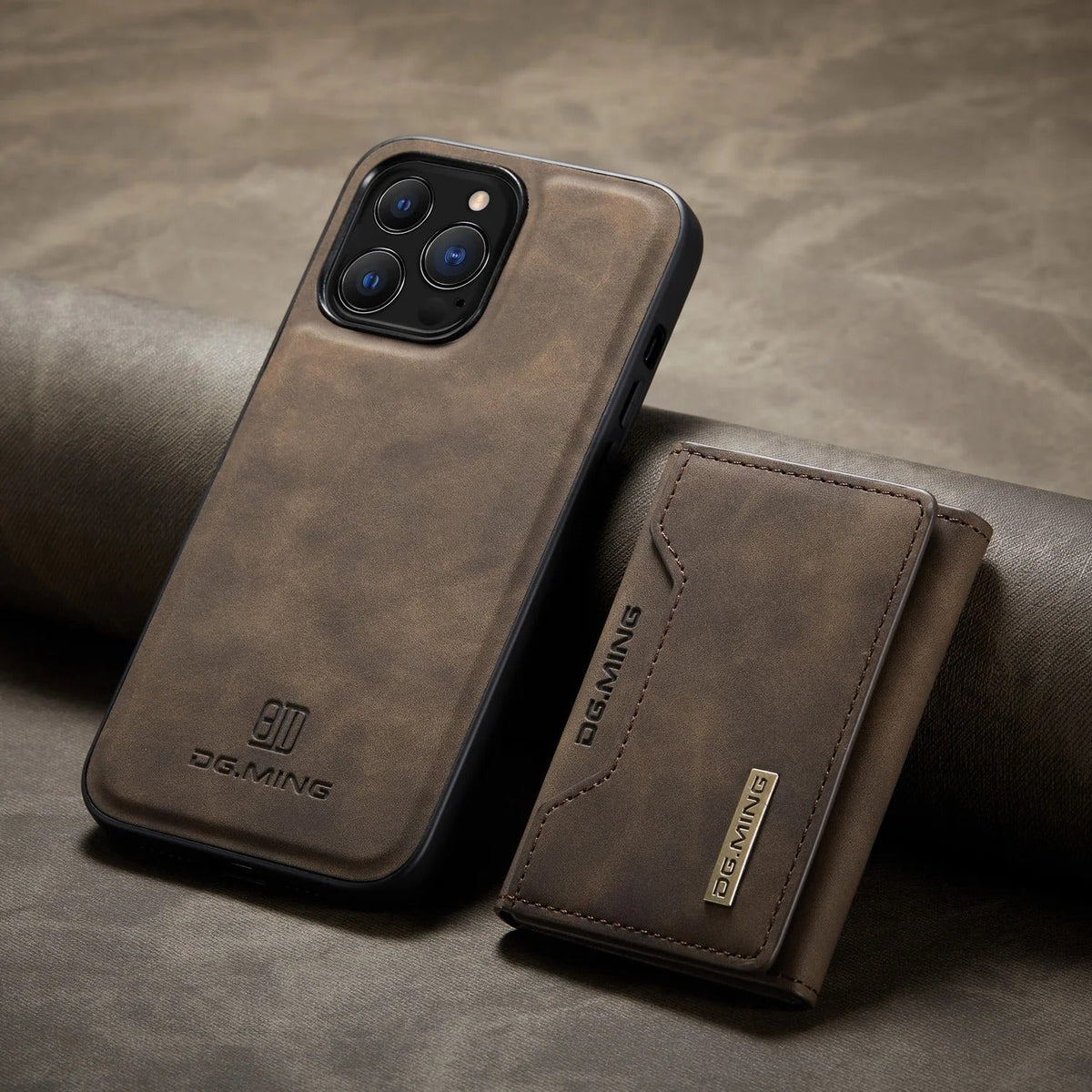 Detachable Leather Phone Case with Wallet and Kickstand for iPhone
