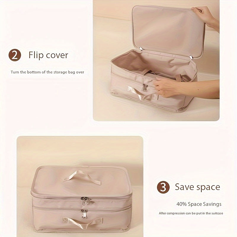 Foldable Clothes Storage Bag with Four Sections