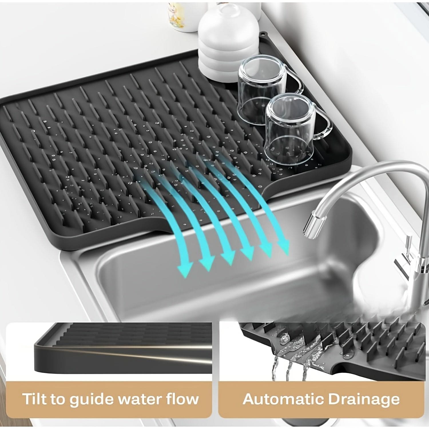 Drying Mat for Kitchen Drains