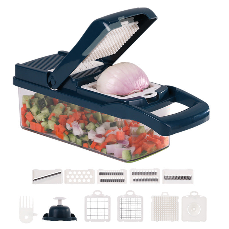 7-Blade Multi-Cutter - Safe and Precise Stainless Steel Design