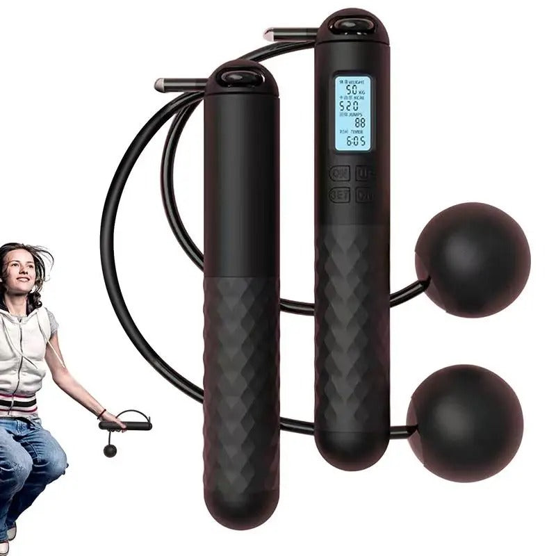 Weighted Jump Rope Without Ropes for Indoor Home Gym Fitness Tracking