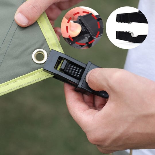 Weatherproof Clothespins Set - 50 Pieces with Spiral Lock