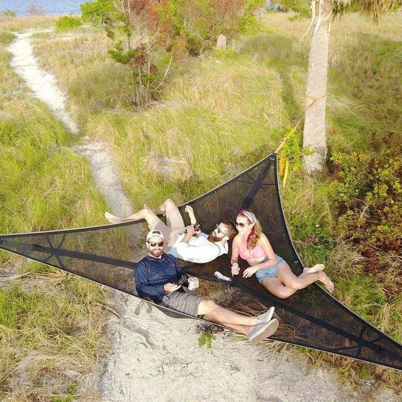Spacious Triangle Hammock for Group Use