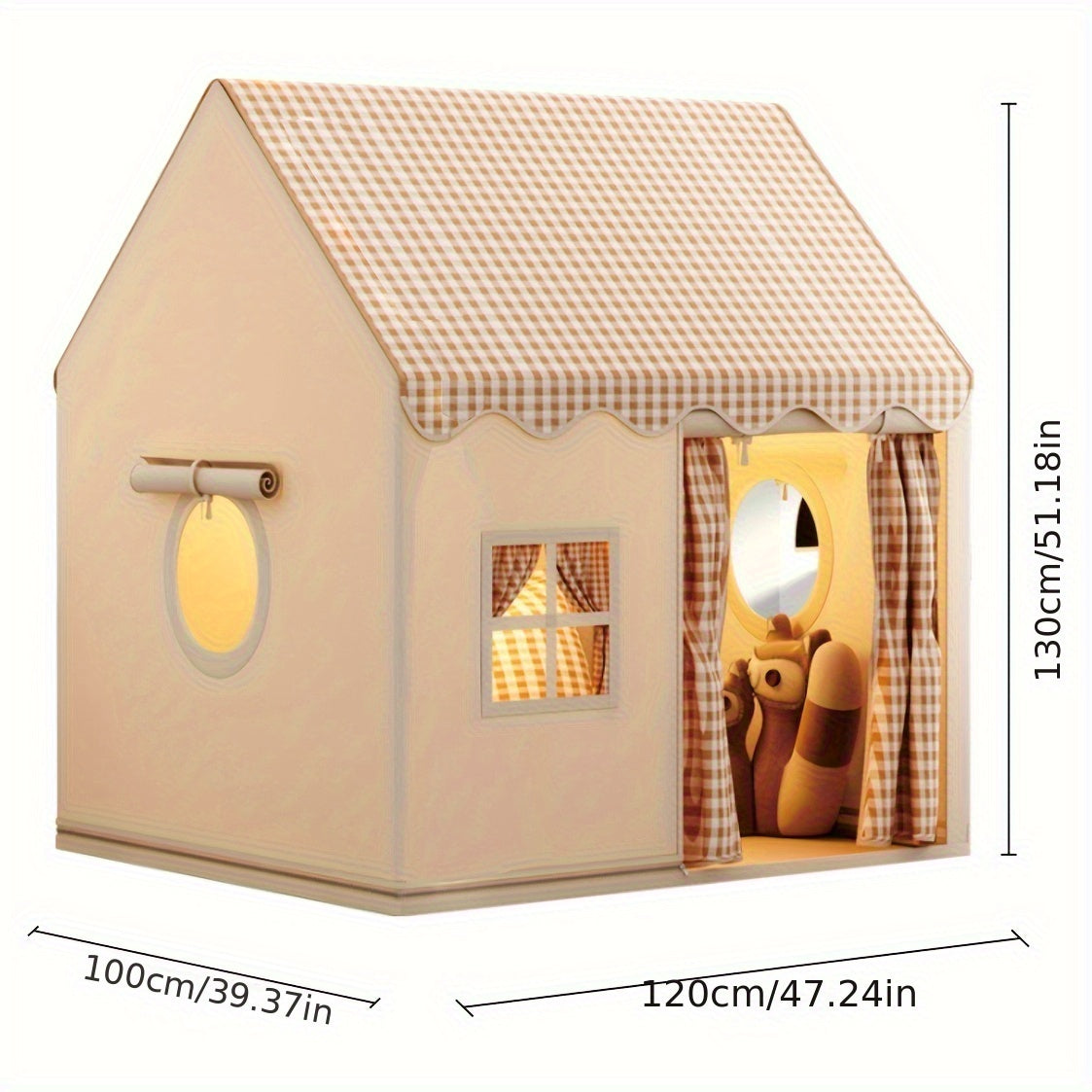 Cozy Snuggle Corner Playhouse with LED Lights