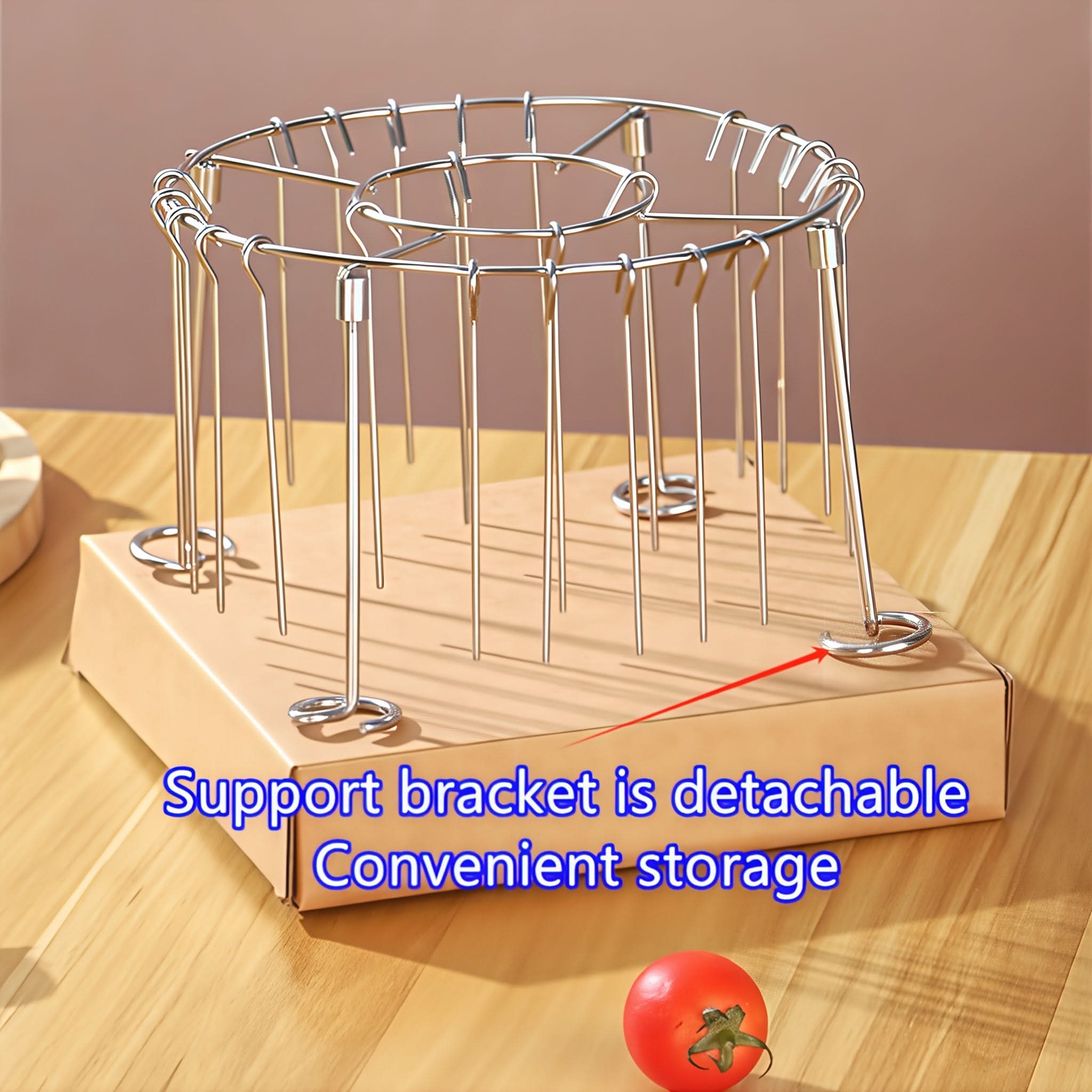 Vertical Skewer Rack Set in Stainless Steel for Grilling