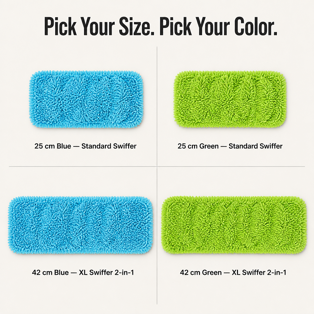 SwiftSleek™ — Snap-On Microfiber Pads That Capture Pet Hair Across 150 Washes
