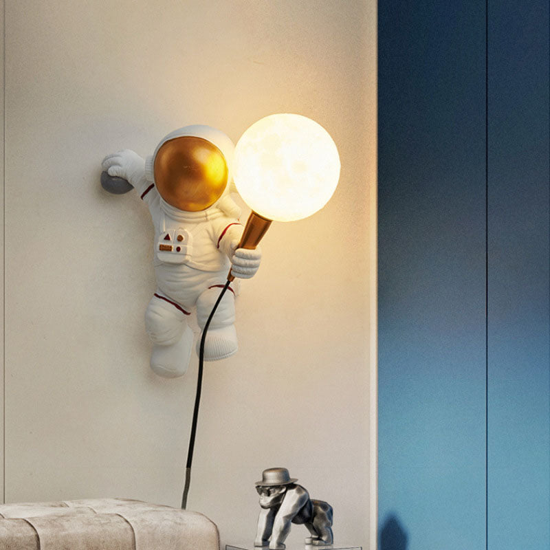 LED Astronaut Wall Light for Kids' Bedroom Decor