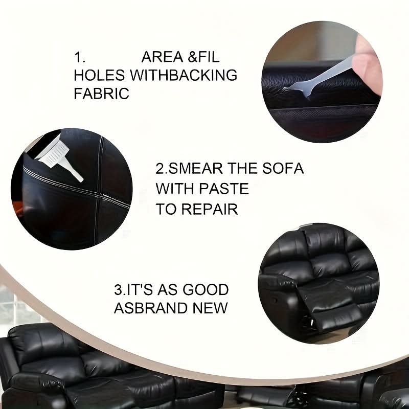 Black PU Leather Repair Cream for Edges