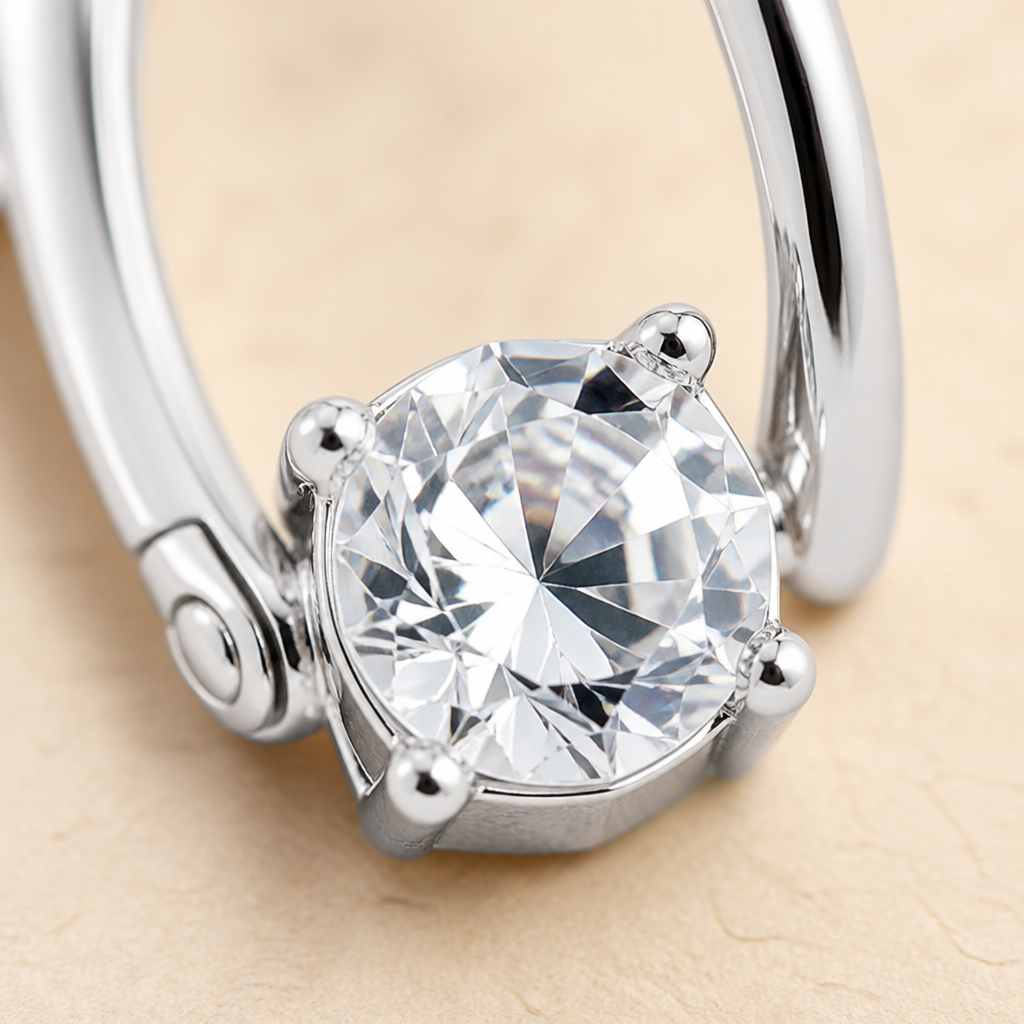 Lumelle™ – Solitaire Crystal Drop Hoop Earrings