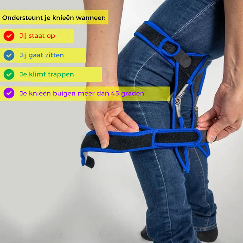 Stabilizing Knee Support with Spring-Loaded Mechanism