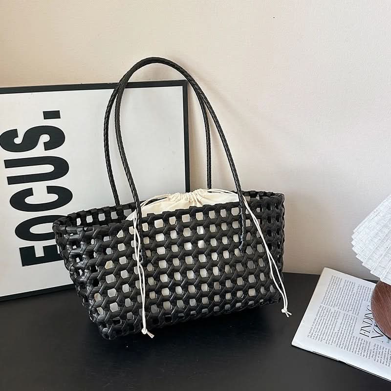 Summer Woven Shoulder Tote Bag