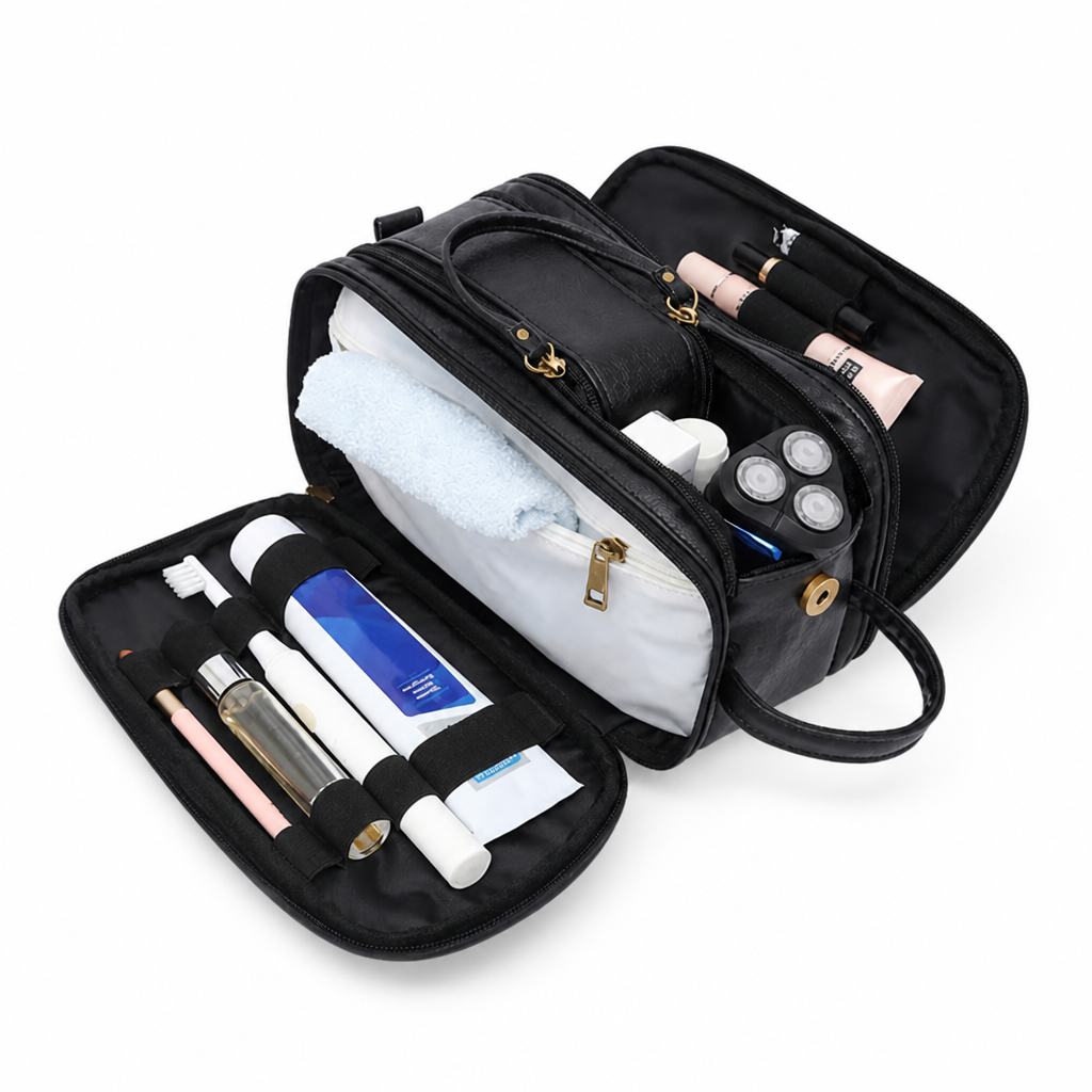 Waterproof Leak-Proof Travel Toiletry Organizer (Wet/Dry Section)
