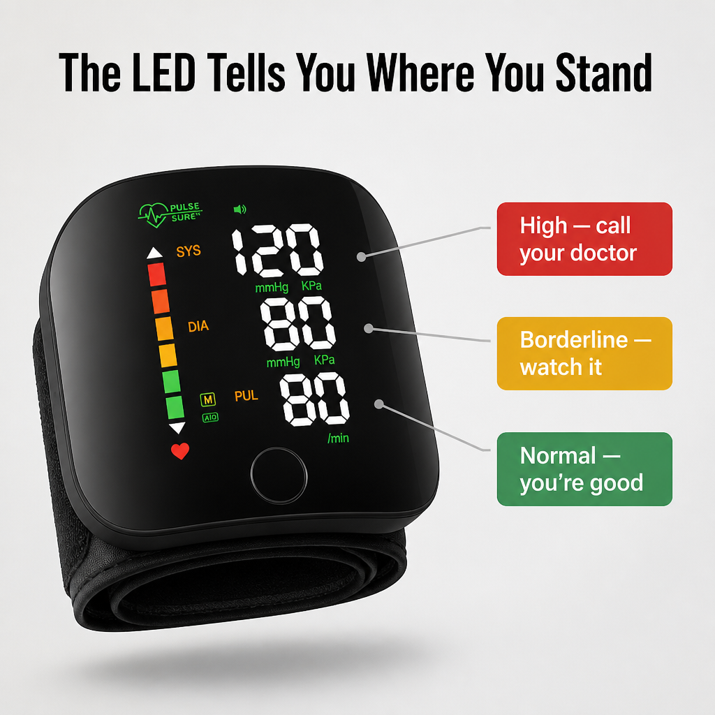 PulseSure™ — Press a Single Button, Get Your Reading in 20 Seconds Sharp