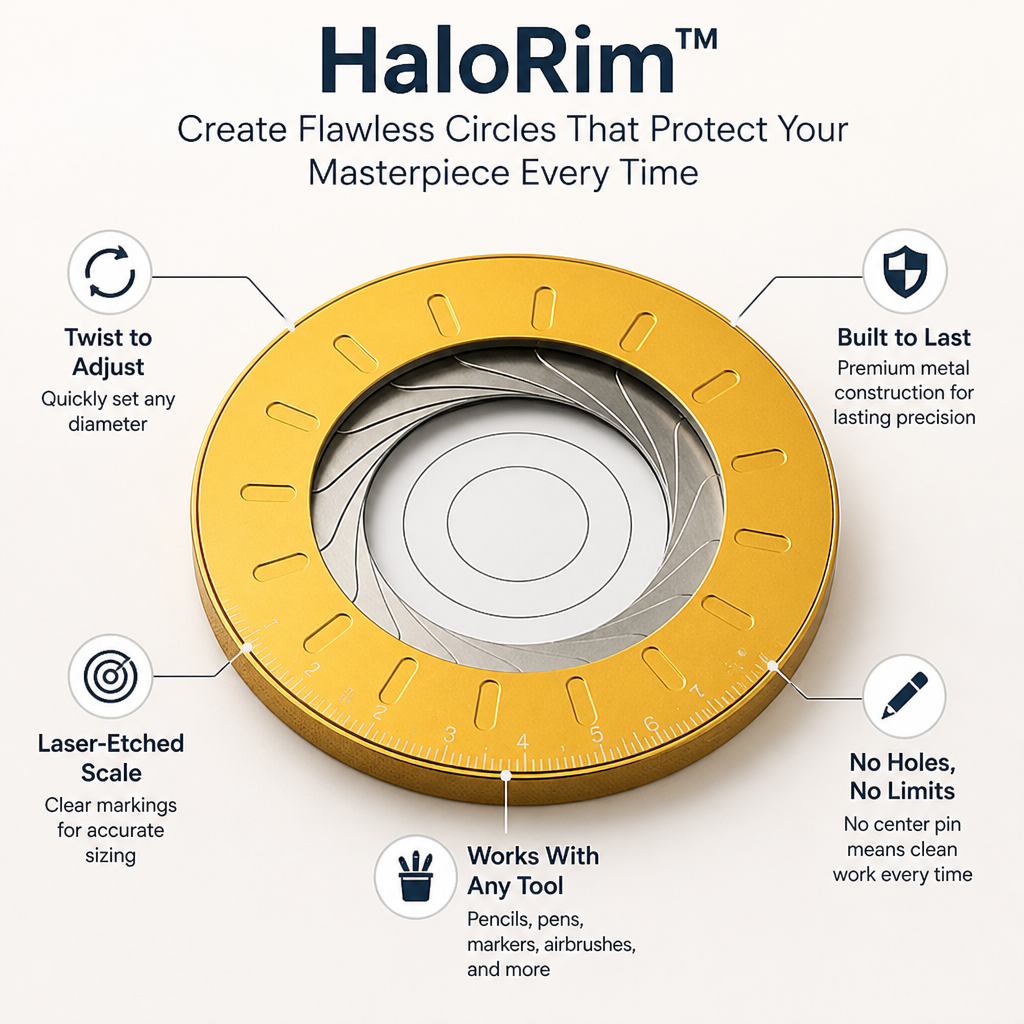 HaloRim™ — Create Flawless Circles That Protect Your Masterpiece Every Time