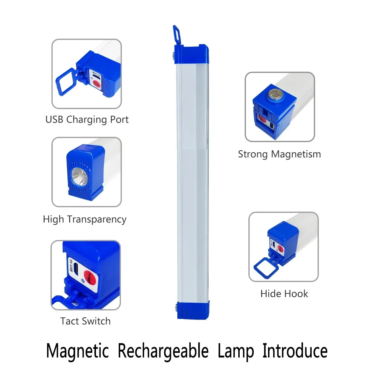 Magnetic LED Tube Light – Battery-Powered