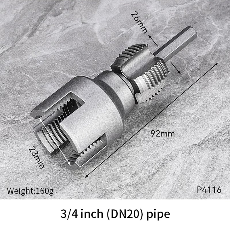 Dual Function Pipe Thread Cutter for Internal and External Use