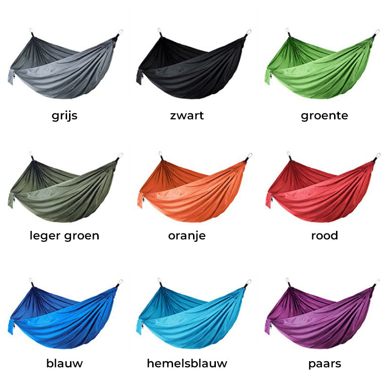 2-Person Nylon Camping Hammock with Carry Bag - 210T Fabric