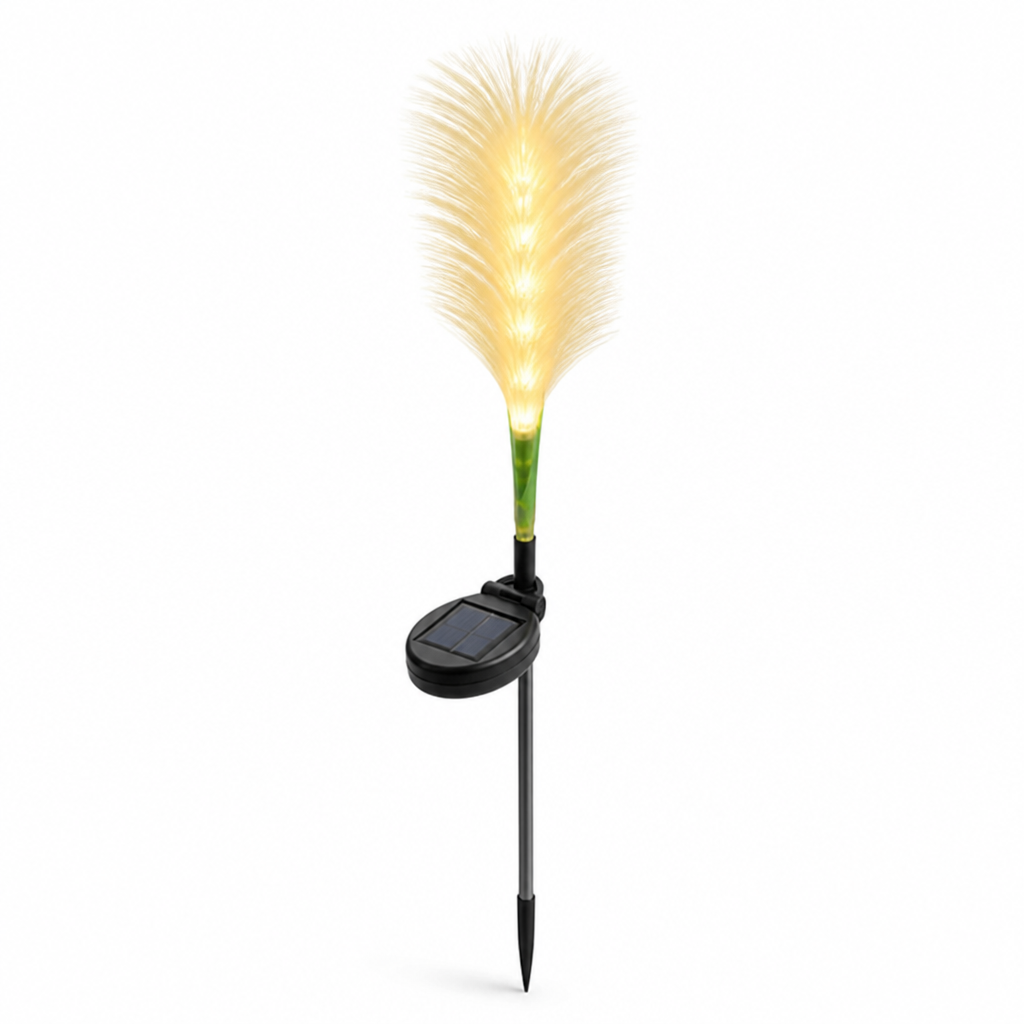Weatherproof Solar Pampas Grass Stake Light (Warm White LED)