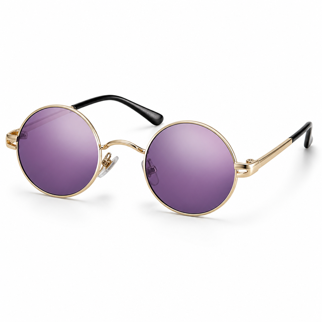Polarized & UV-Blocking Retro Round Sunglasses