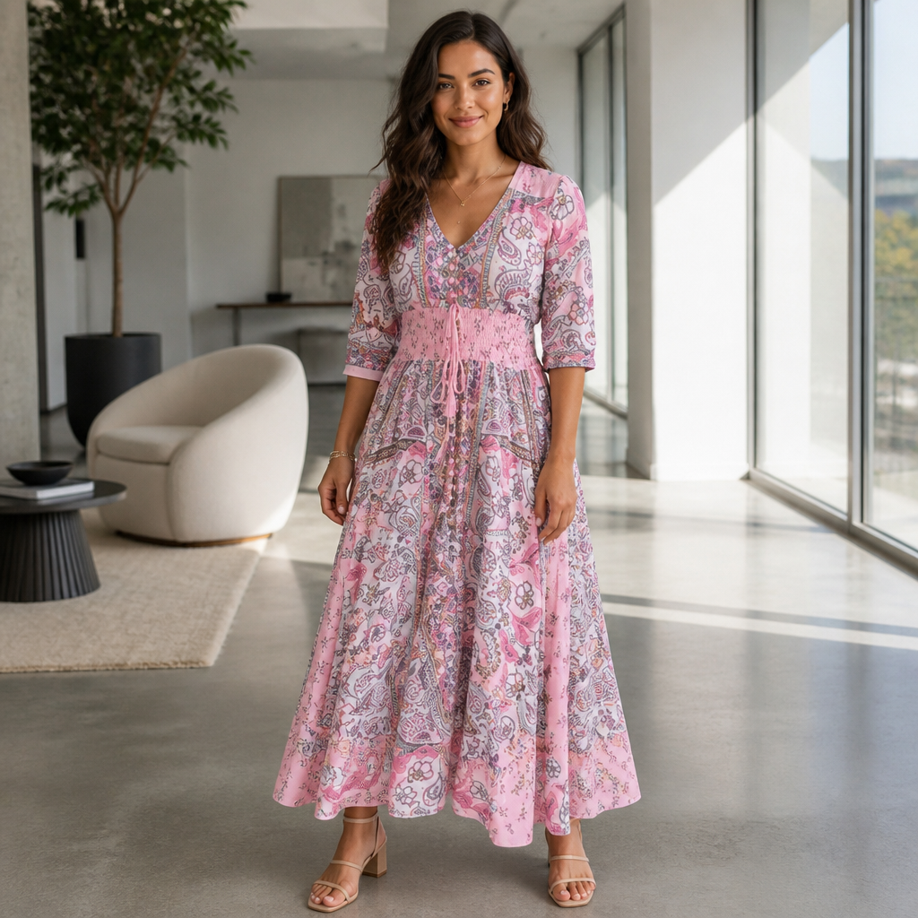 LunaFleur™ Long Floral Dress — Celebrate Every Curve with Featherlight Confidence