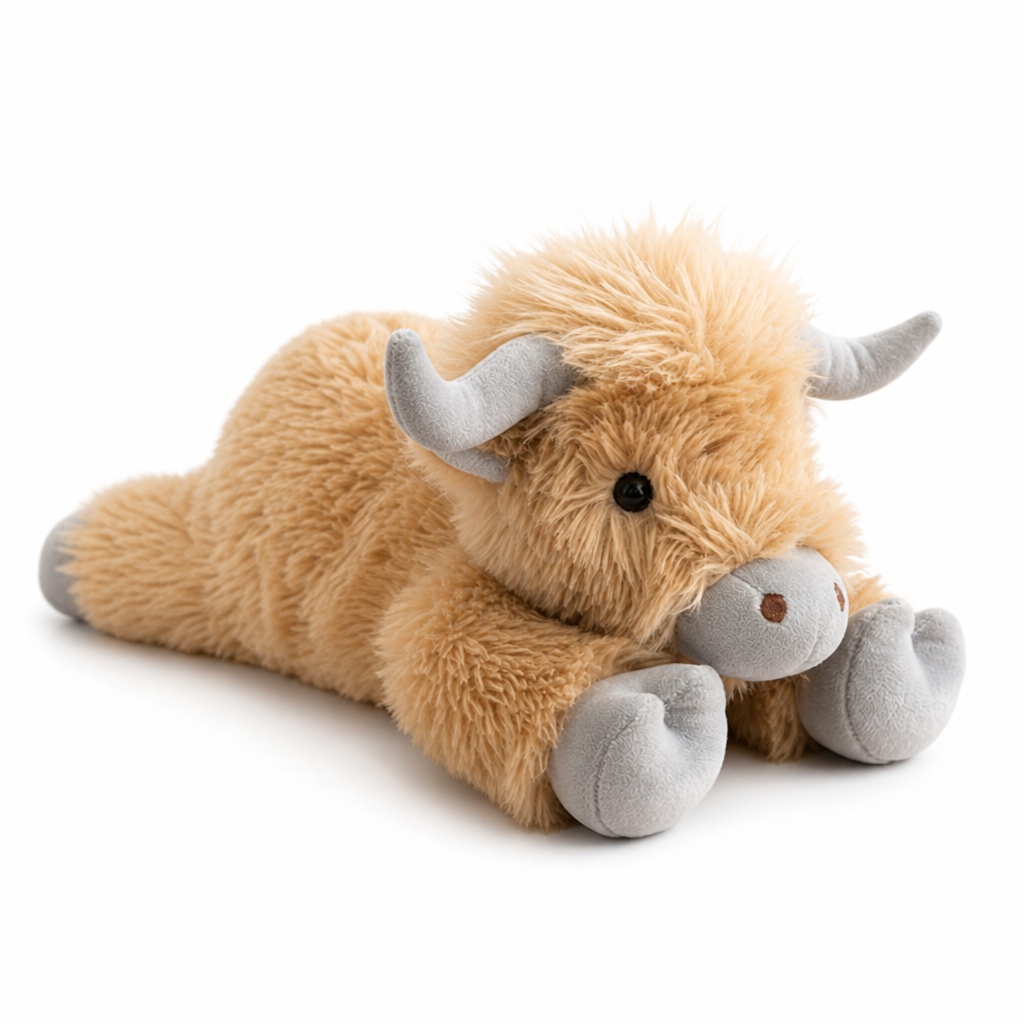 Super-Soft Huggable Highland Cow Plush