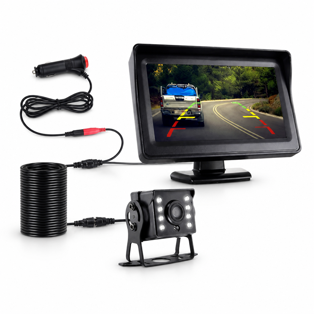 Wireless Night-Vision Wide-Angle Backup Camera System (4.3-Inch Display)