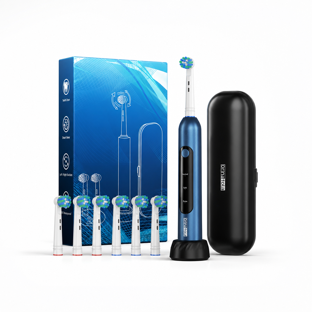 10000 RPM Rechargeable Electric Toothbrush (8 Replaceable Heads)