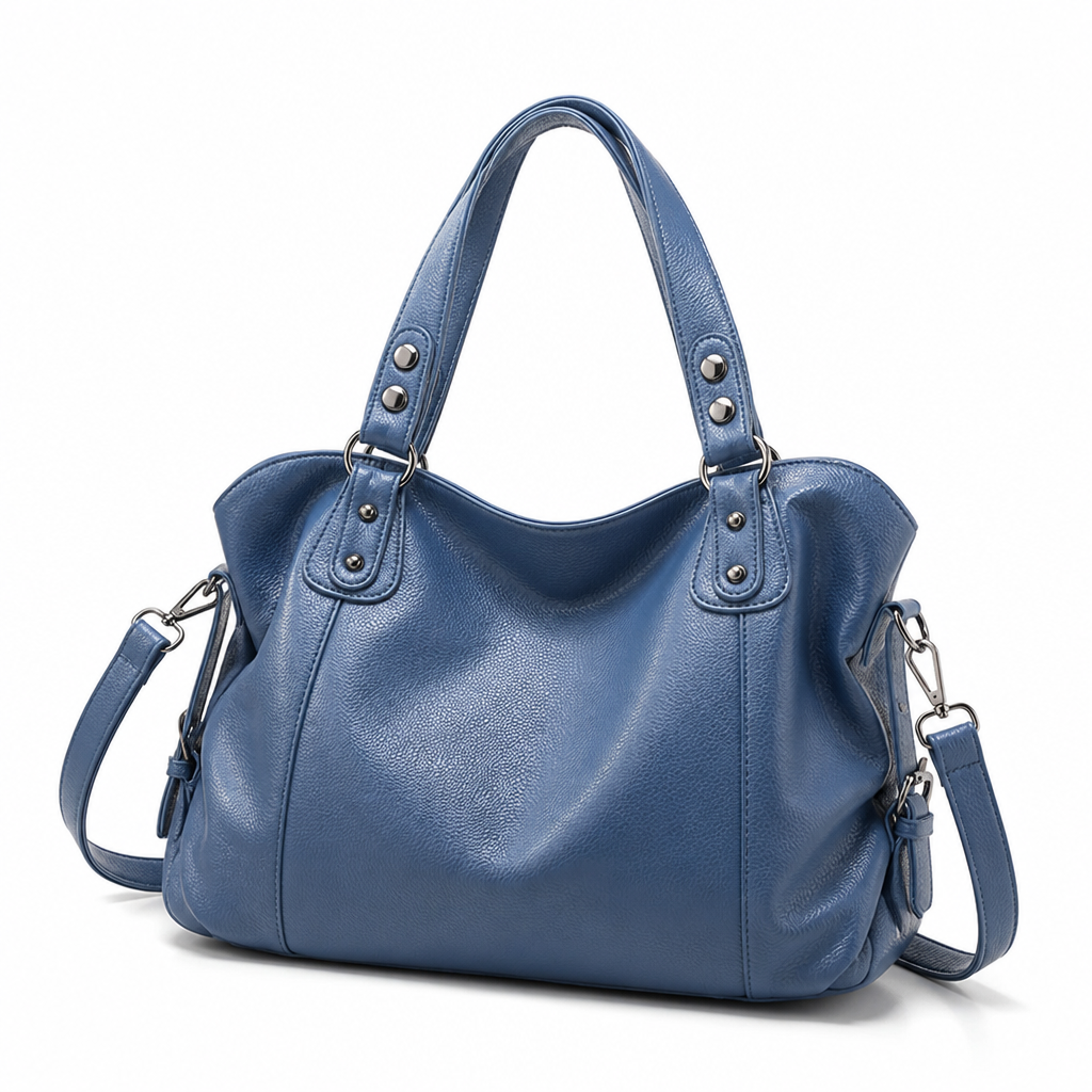 Premium Leather Zippered Women's Shoulder Bag (Removable Strap)