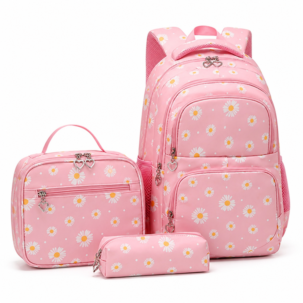 Lightweight Large-Capacity Daisy Backpack (Set of 3)