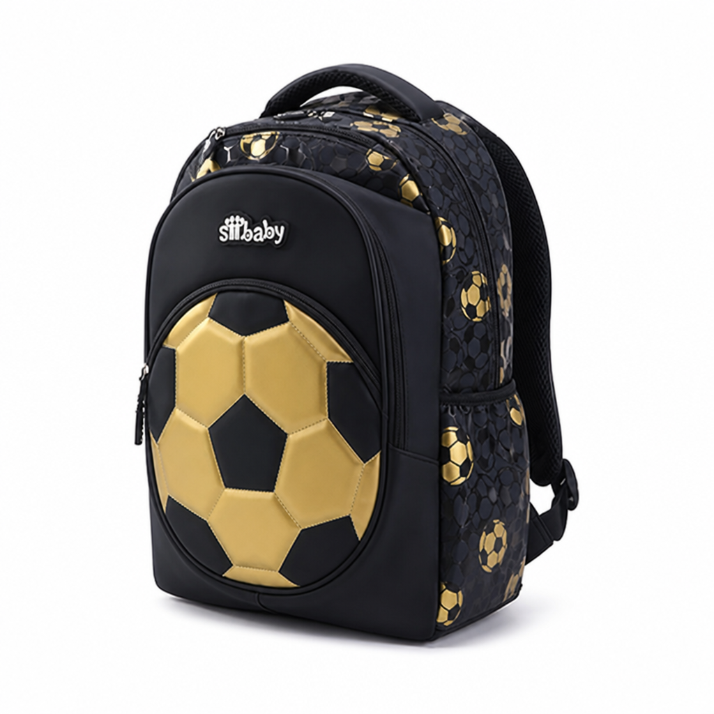 Thick Durable Football-Print Sports Backpack