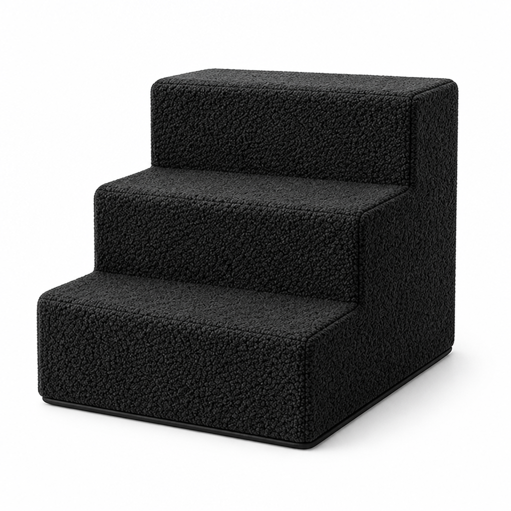 Removable Plush & Non-Slip Foam Pet Steps (3-Step)