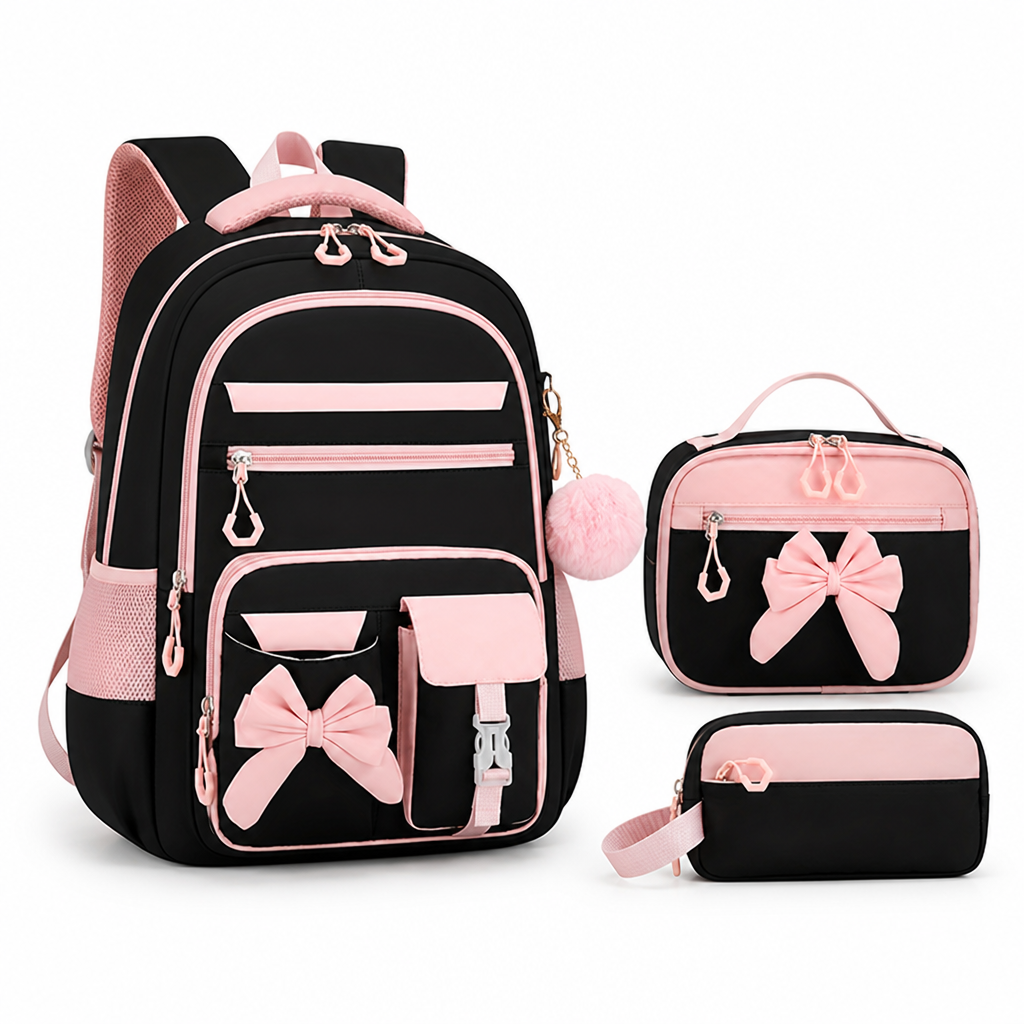 Lightweight Large-Capacity Multi-Pocket Backpack & Handbag Set (Fits 15.6-Inch Laptop)