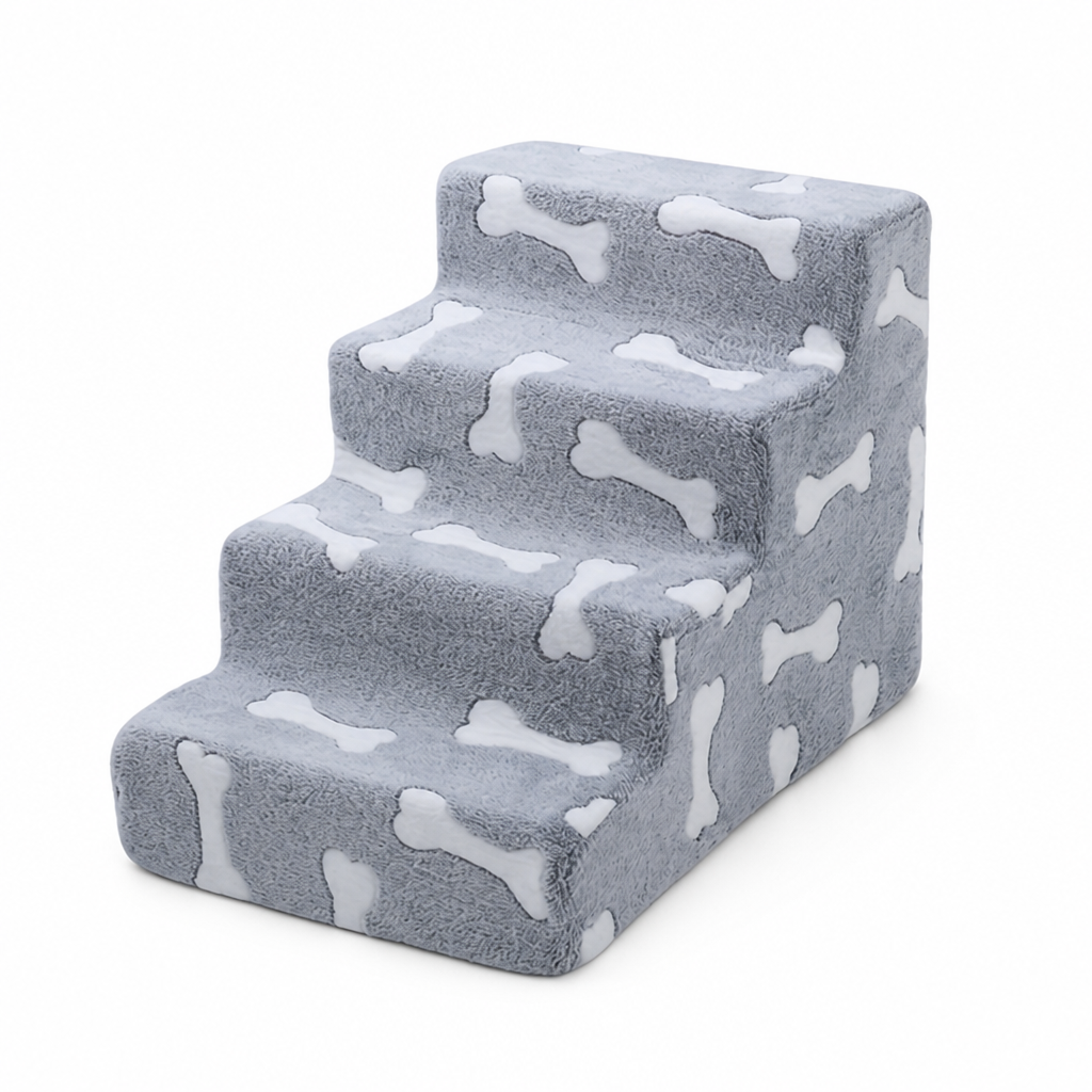 Removable & Washable Plush Pet Stairs (Right-Angle)
