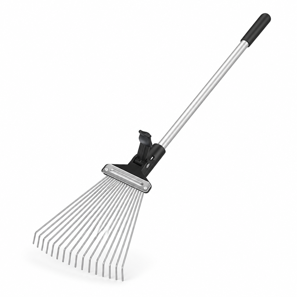 Extendable Lightweight Steel Leaf Rake (45 cm Head)