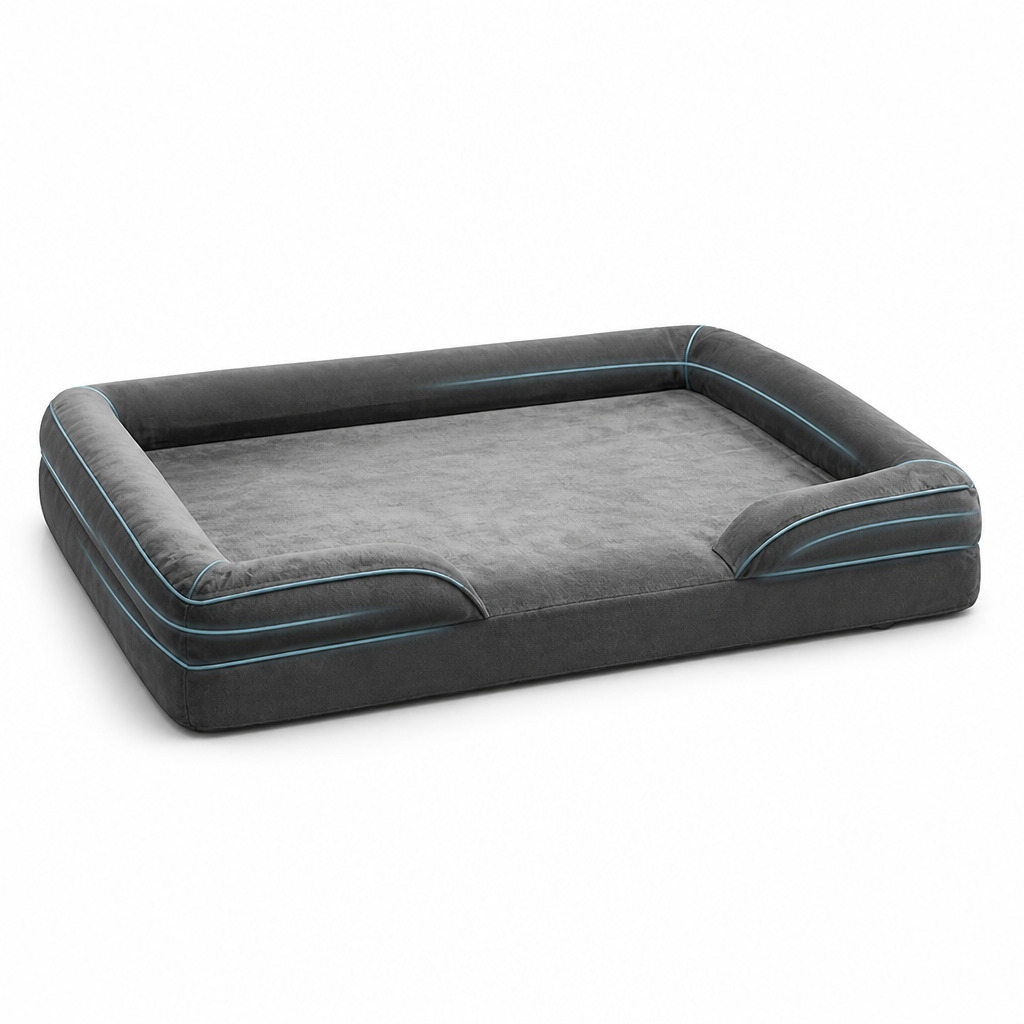 65D High-Density Memory Foam Dog Bed (Removable Machine-Washable Cover)