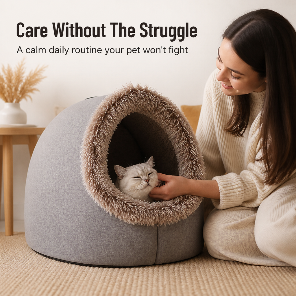 SnuggleNest™ — Your Pet’s Cozy Hideaway That Melts Winter’s Chill Away
