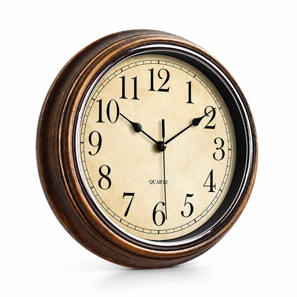 Silent Quartz Roman Numeral Wall Clock