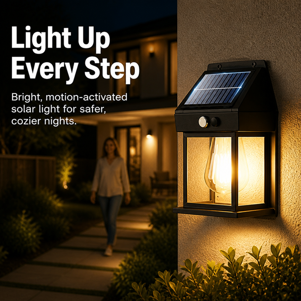 SolarFlare™ — Light Every Corner With Warm, Motion-Sensing Glow, Zero Wiring