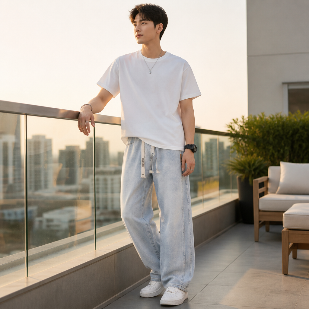 BreezeStride™ Men’s Loose Straight Jeans — Feel Fresh, Look Sharp, and Move Freely All Day