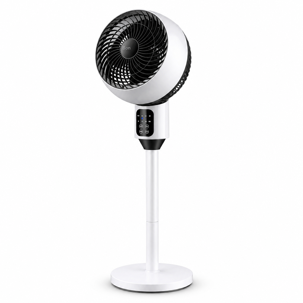 Ultra-Quiet 3D-Oscillating Standing Fan (Adjustable Height & Timer)