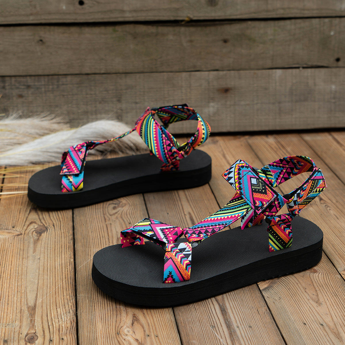 Ethnic Patterned Sandals for Women