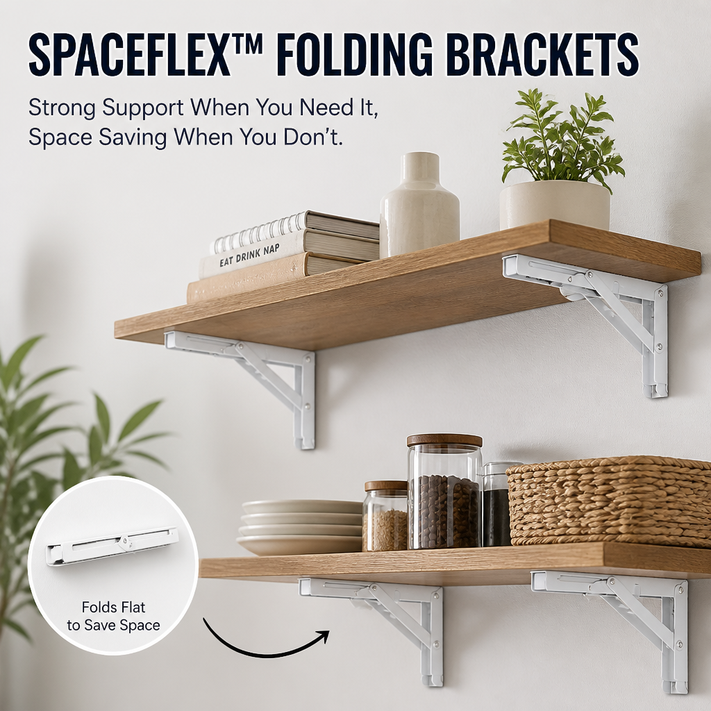 SpaceFlex™ — Fold Away Your Shelves and Take Back Every Inch of Floor Space