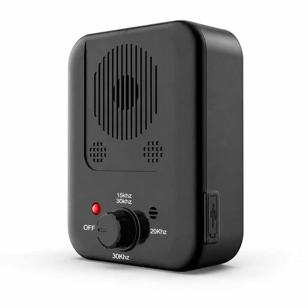 Weatherproof Ultrasonic & Vibration Bark Control Device (Adjustable Sensitivity)