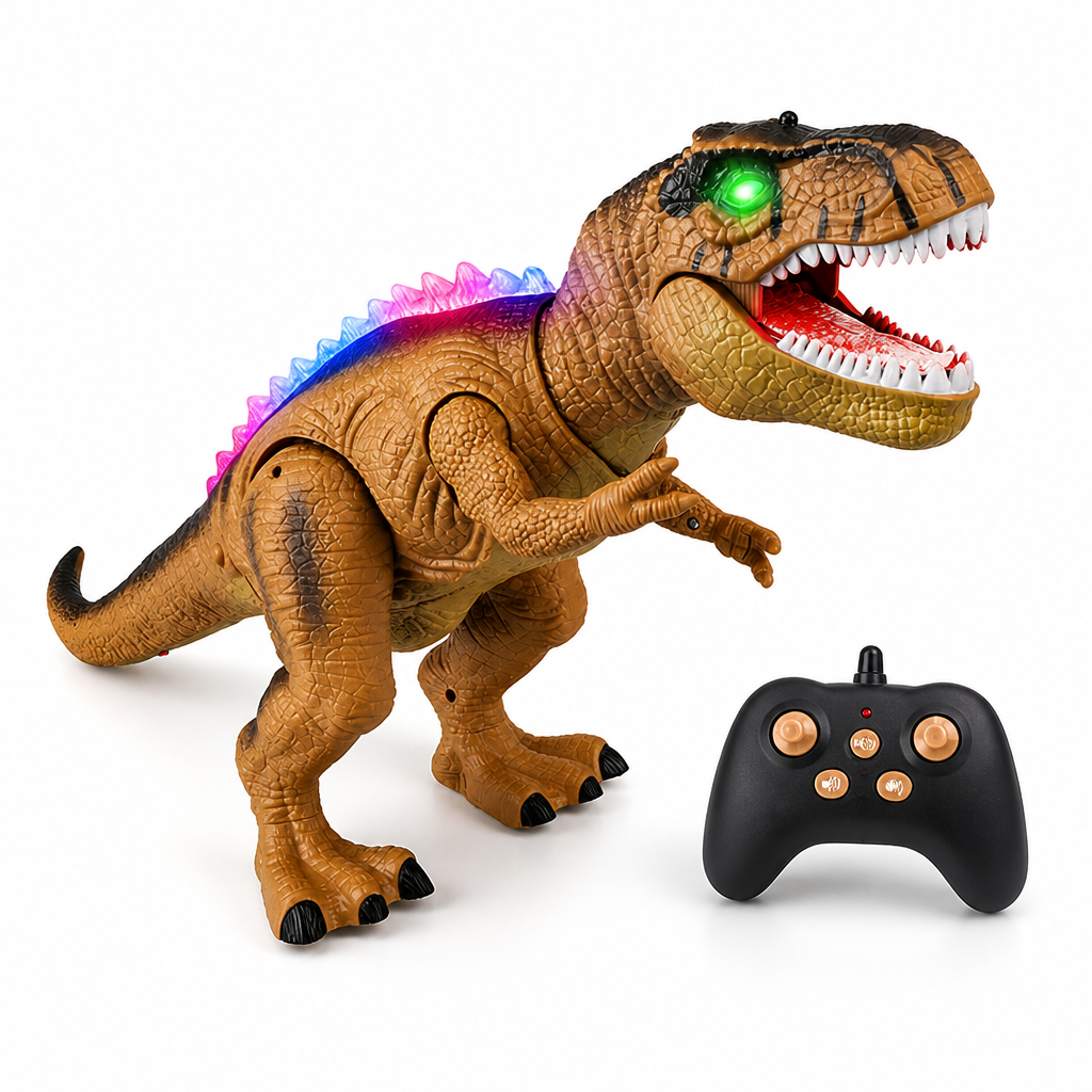 LED Light & Realistic Roar Remote Control Dinosaur Toy