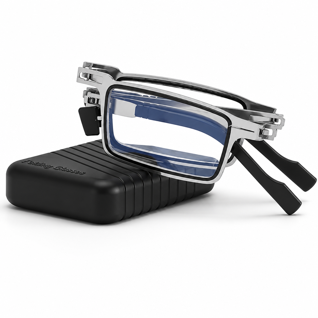 Foldable Lightweight Acrylic Reading Glasses (With Case)