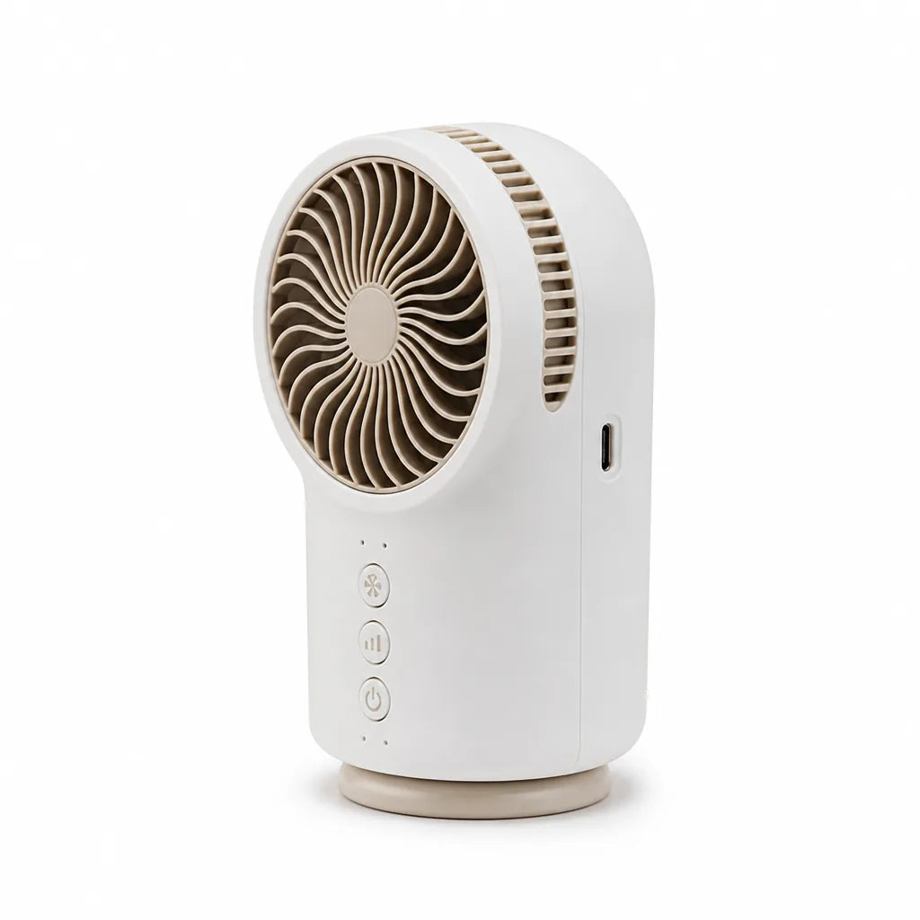 Rechargeable Cordless Desk & Travel Mini Fan (3-Speed)