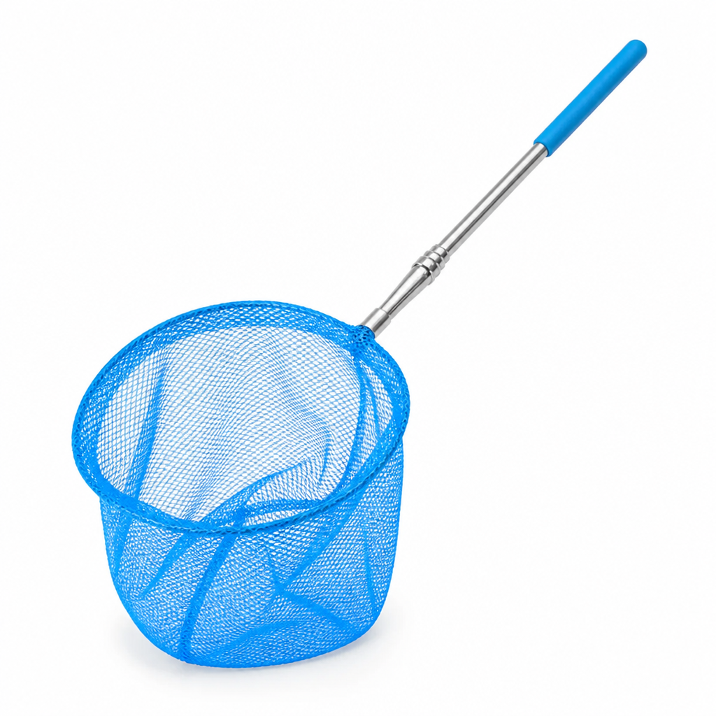 Telescopic Aluminum Fine Mesh Pool Skimmer (Adjustable 50-81 cm)