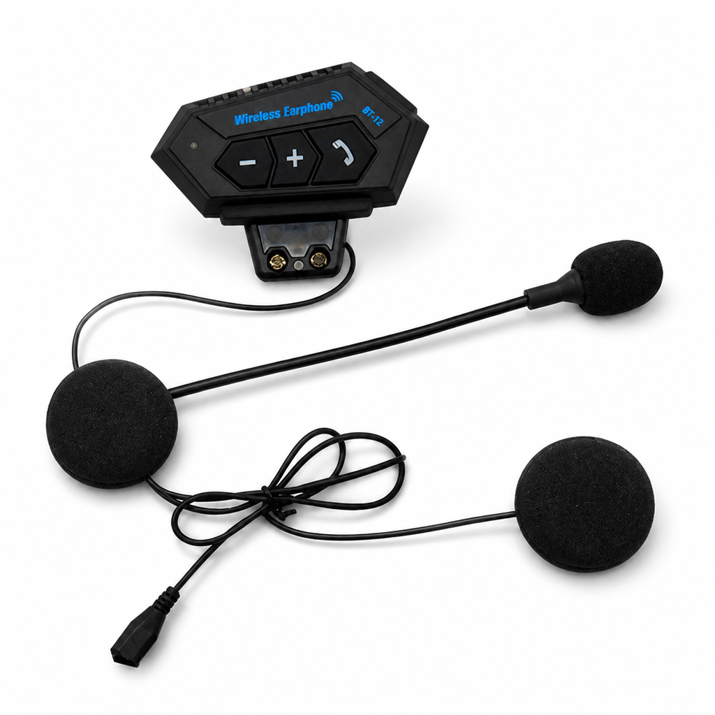 Active Noise-Cancelling Bluetooth Motorcycle Helmet Headset (32-Hour Battery)