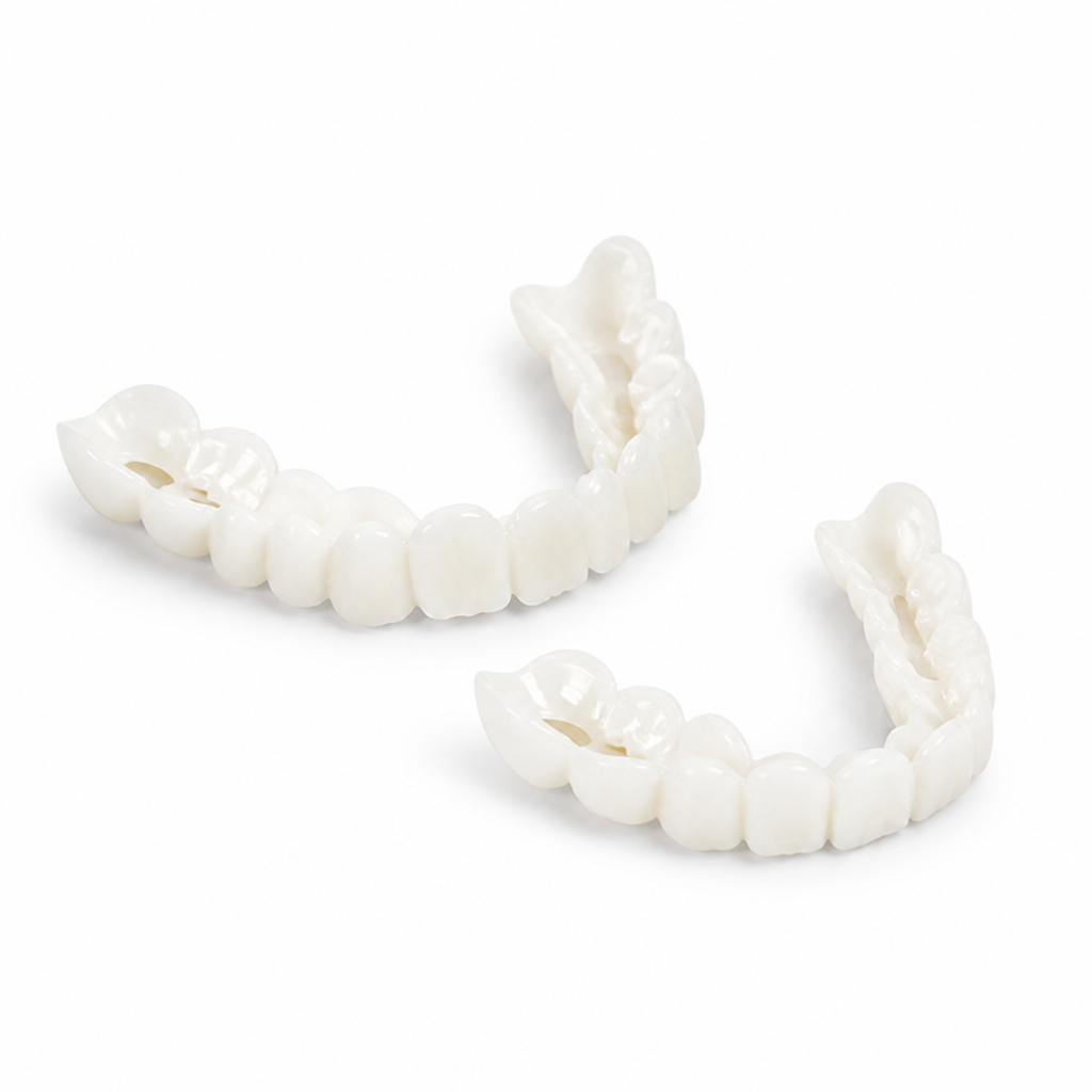 Easy-Clean Removable Upper & Lower Denture Set (2 Pieces)