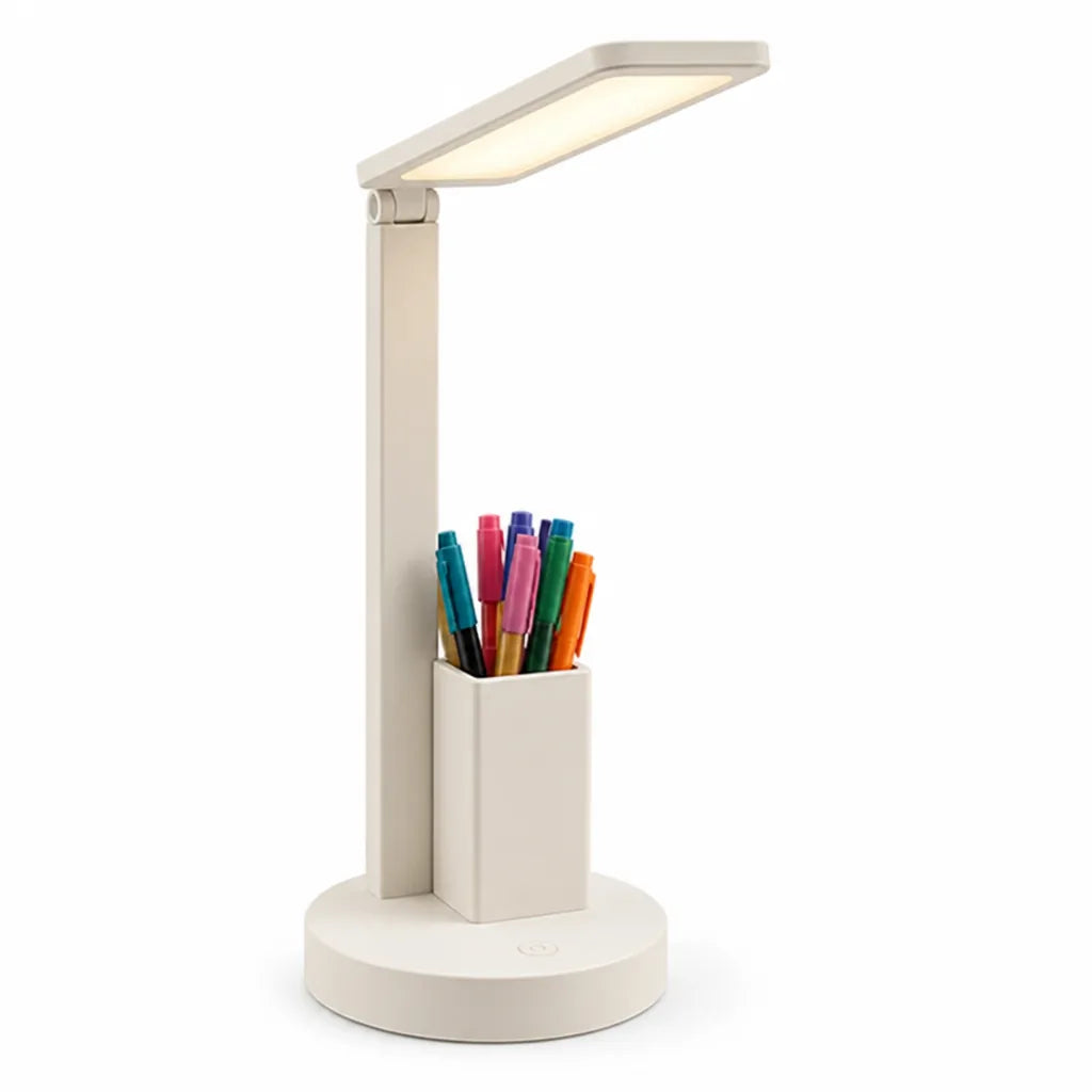 LED Pen Holder with Adjustable Color Temperature Desk Lamp